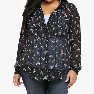 Bird print Blouse!